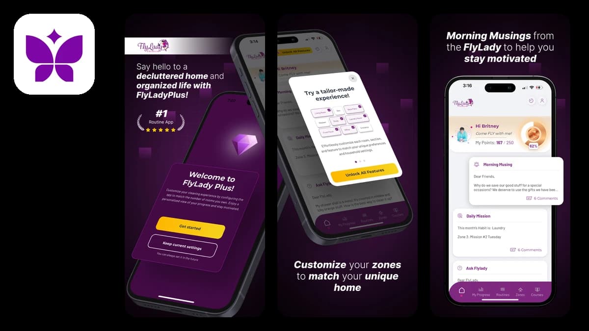 FlyLady zone routines, one of the best decluttering apps for getting started