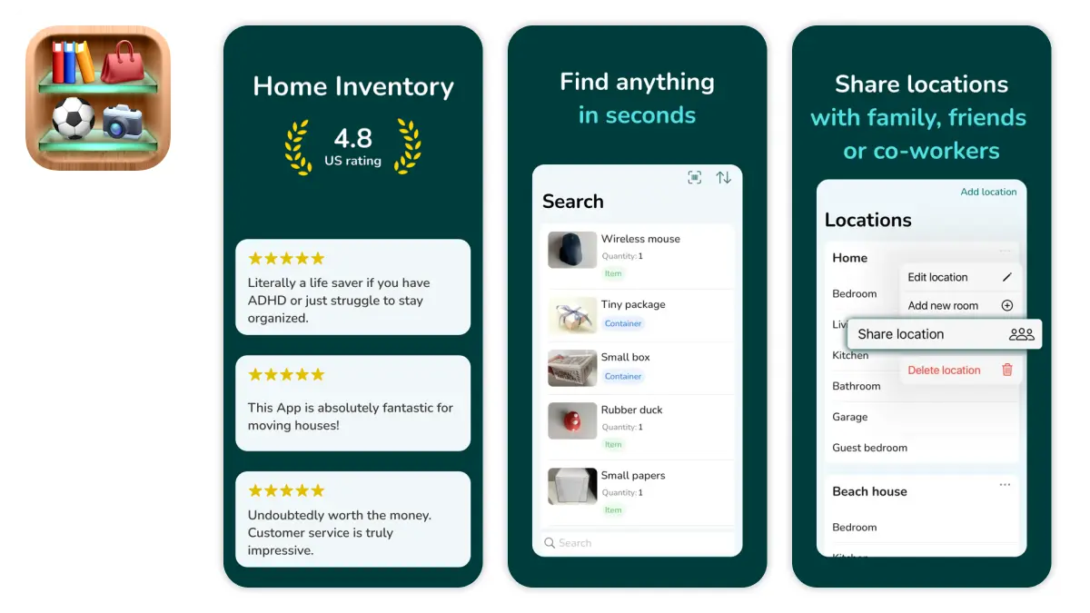 Itemlist Home Inventory App
