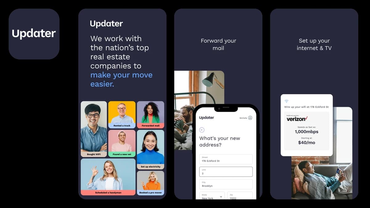 Updater moving admin app screenshots