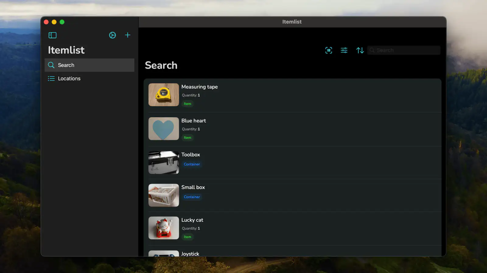 Native macOS Support Itemlist